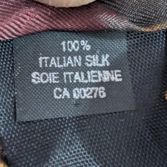 Yves Saint Laurent Vintage Silk Tie Orange Citrus Pattern - Picture 8 of 9